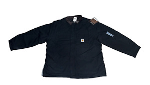Vintage Mens Carhartt C03-BLK Duck Arctic Quilt Lined Coat Black 50 USA/Union