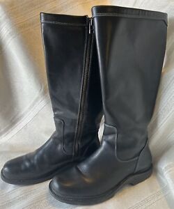 L.L. BEAN Women’s British Black #6175 Leather Side Zip Riding Boots Size 8 M
