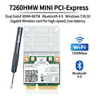 Intel 7260HMW Mini PCI-E WiFi Bluetooth Card Wireless-AC Dual Band Wireless Card