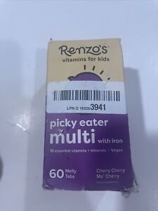 Renzo's Picky Eater Kids Multivitamin with  Iron  60 Melty Tabs - EX 9/24