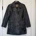 Vintage Express Genuine Leather Trench Coat Size Large