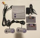Super Nintendo SNES Jr Console SNS-101 OEM 2 Controllers Tetris/Dr. Mario/Pacman