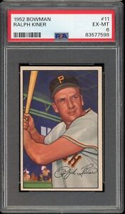 1952 Bowman Baseball #11 Ralph Kiner PSA 6