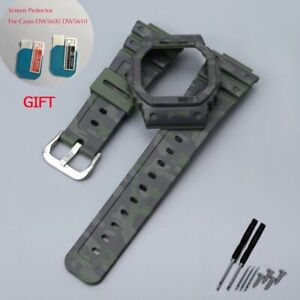 Camouflage Watch Band+Case For Casio G Shock G5600 DW-5600BB GWX-5600 Men Sports