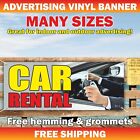 CAR RENTAL Advertising Banner Vinyl Mesh Sign Auto Hire Car Dealership Rent