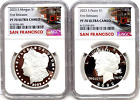 New Listing2 coin set 2023 s proof morgan peace silver dollars ngc pf70 uc fr sf    in hand