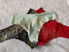 LOT OF 3 Victoria's Secret Thong String Womens Underwear Sexy Size M Brand New