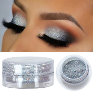 Pigment Silver EyeShadow Glitter Eye Shadow Sparkly Loose Powder Makeup 5ml