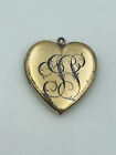 Antique Victorian Yellow Gold Filled Heart Locket Pendant