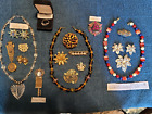 VINTAGE ESTATE JEWELRY LOT A-JUDY LEE-LISNER-STERLING-GLASS-COVENTRY MATCH SET