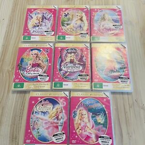 Barbie Movie Classic collection bulk lot of 8 DVD’s PAL 2/4