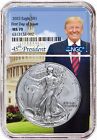 2023 1oz Silver American Eagle NGC MS70 First Day Issue - Trump Core