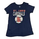 MLB St. Louis Cardinals Girls Crew Neck T-Shirt Navy, Large (10/12)