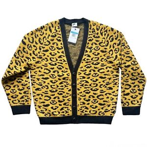 Nike Sportswear Circa Size Medium Men's Cardigan Leopard Print. DV9904-725