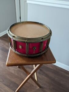 Vintage 1960's MASTRO SNARE DRUM  Red and Gold