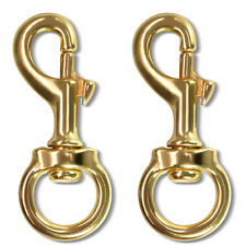 Anley Flag Accessory - 1 Pair Brass Swivel Snap Hook - Rope Attachment Clip 2pcs