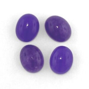 VIOLET JADE 12 x 8  MM OVAL CUT CABOCHON ALL NATURAL SINGLE STONE F-3553