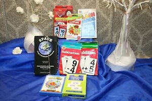 Pixar Disney M. Bradley Childrens Learning 8 boxed Cards Lot Math Go Fish Space