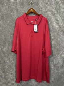 Cutter & Buck Golf Shirt Polo DryTec UPF 50+ Mens 5XB RED Stretch 551