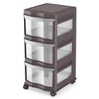 Life Story Classic 3 Shelf Standing Plastic Organizer and Drawers, Gray (Used)
