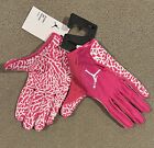 Nike Jordan Jet 7.0 Football Gloves Pink White Breast Cancer Mens Size L