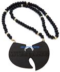WU-TANG Necklace New Good Wood Style Pendant with Wood Bead Chain