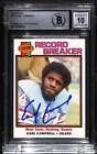 1979 Topps 331 Earl Campbell HOF RB BGS AUTO 10 Autographed BAS Authentic C78462