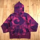 BAPE giant Purple camo full zip hoodie A Bathing Ape Size S