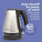 New Listing New, 1 Liter Electric Kettle, Stainless Steel and Blac