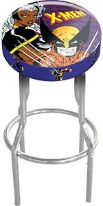 X-Men Barstool Adjustable Game Room Bar Stool Xmen Comic Design Arcade Chair