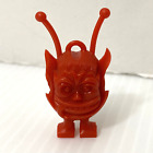 Vtg 60s 70s Ed Roth Red Martian Rat Fink Toy Plastic Gumball Charm NO Ring