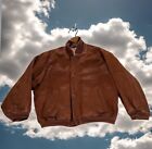 Men Large Jacket Vintage Leather Coat USA