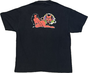 Vintage 90's COOP Devil Girl T Shirt XL kozik ed roth rat fink hot rod mooneyes