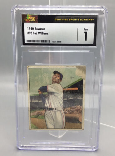 Bowman 1950 #98 Ted Williams CSG 1 Card