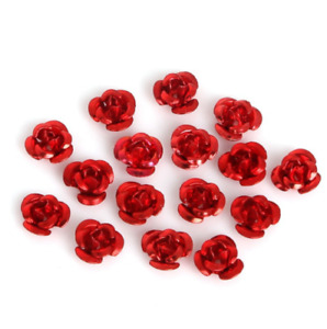 1bag 6/8/15mm color Metal Aluminum Rose Flower Beads about 950pcs