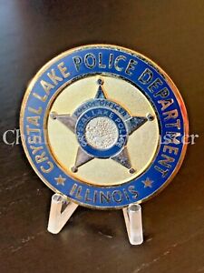 D64 Crystal Lake Illinois Police Department Challenge Coin Symbol Arts