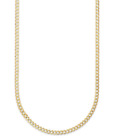 18K Yellow Gold 3MM Cuban Curb Link Chain Necklace- ITALY 18KT-16-24