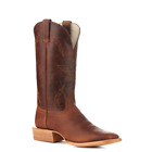 Men's Rust Brown Oil-Tanned Leather Square Toe Cowboy Boots - 5 Day Delivery