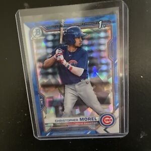 New ListingCHRISTOPHER MOREL ROOKIE🔥2021 “1st Bowman” CHROME🔥🌈SAPPHIRE REFRACTOR🌈 RC