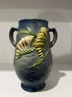 Vintage Roseville Art Pottery Freesia 120-7 Blue AS IS see photos