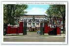 c1940's Gateway And Entrance To Winthrop College Exterior Rock Hill SC Postcard