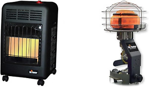 MH18CH Radiant Cabinet LP Heater,Black & Original 540-Degree 45,000 BTU Tank Top