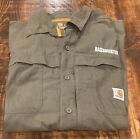 Carhartt Force Vented Button Shirt Mens Size Large Relaxed Fit Embroidered Logo