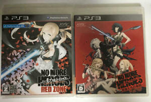 PS3 No More Heroes Eiyuutachi no Rakuen & Red Zone set Japan