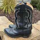 Harley Davidson Men's Black Leather Cowboy Western Boots Size 12