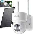 ieGeek 2K Wireless Security Camera Outdoor Solar Powered WiFi Work with Alexa