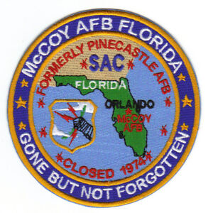 USAF AFB PATCH, MCCOY AIR FORCE BASE FLORIDA, SAC, CLOSED 1974   Y