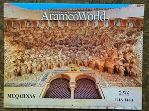 AramcoWorld 2022 Islamic World Calendar Gregorian & Hijri Dates Color NEW
