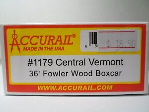 Accurail 1179 36ft. Fowler Wood Boxcar CV Central Vermont #62374