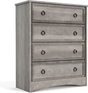 Large Chest Drawers 4 Drawer Dresser For Bedroom Furniture Storage Cabinet